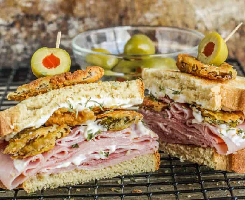 ham and pickle sandwich