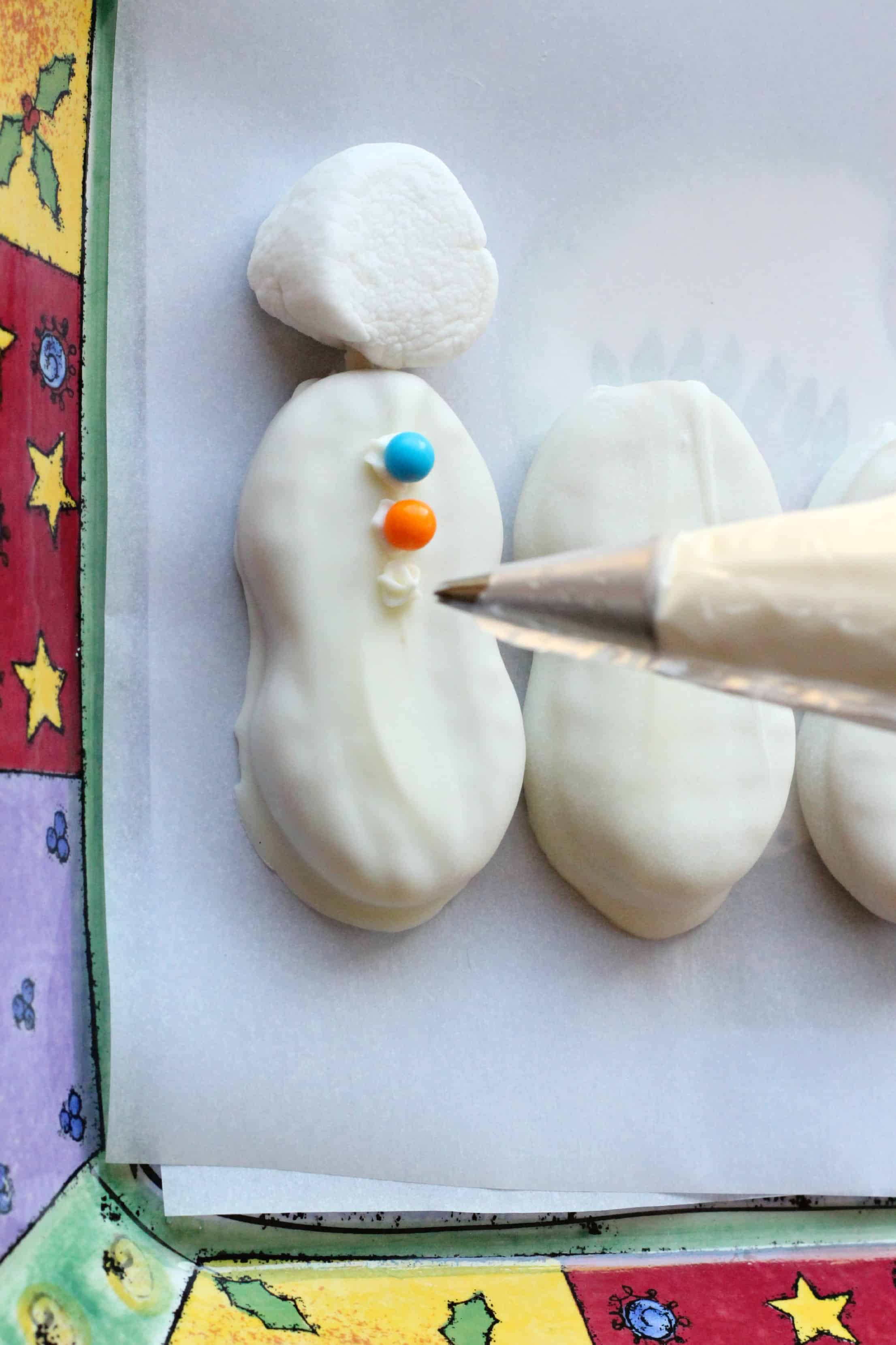 NUTTER BUTTER Snowman Cookies