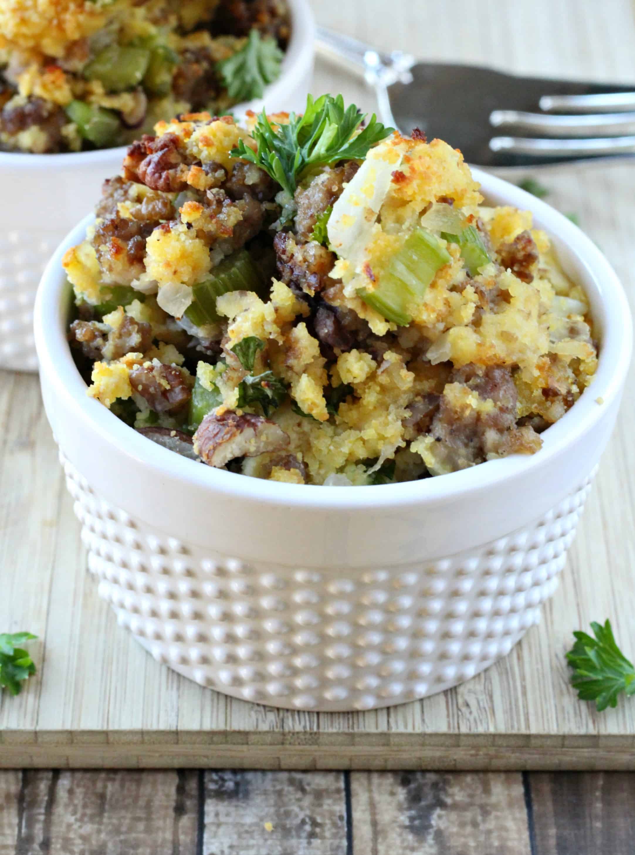 Sausage Cornbread Stuffing - Delicious Made Easy