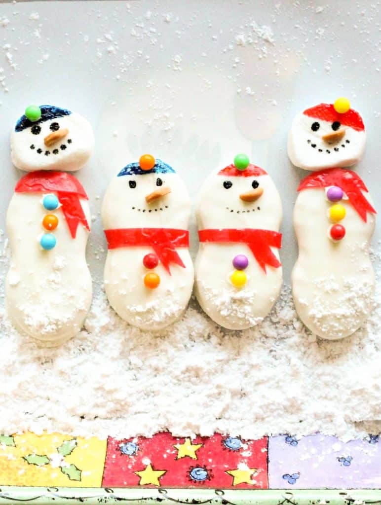 nutter butter snowmen cookies
