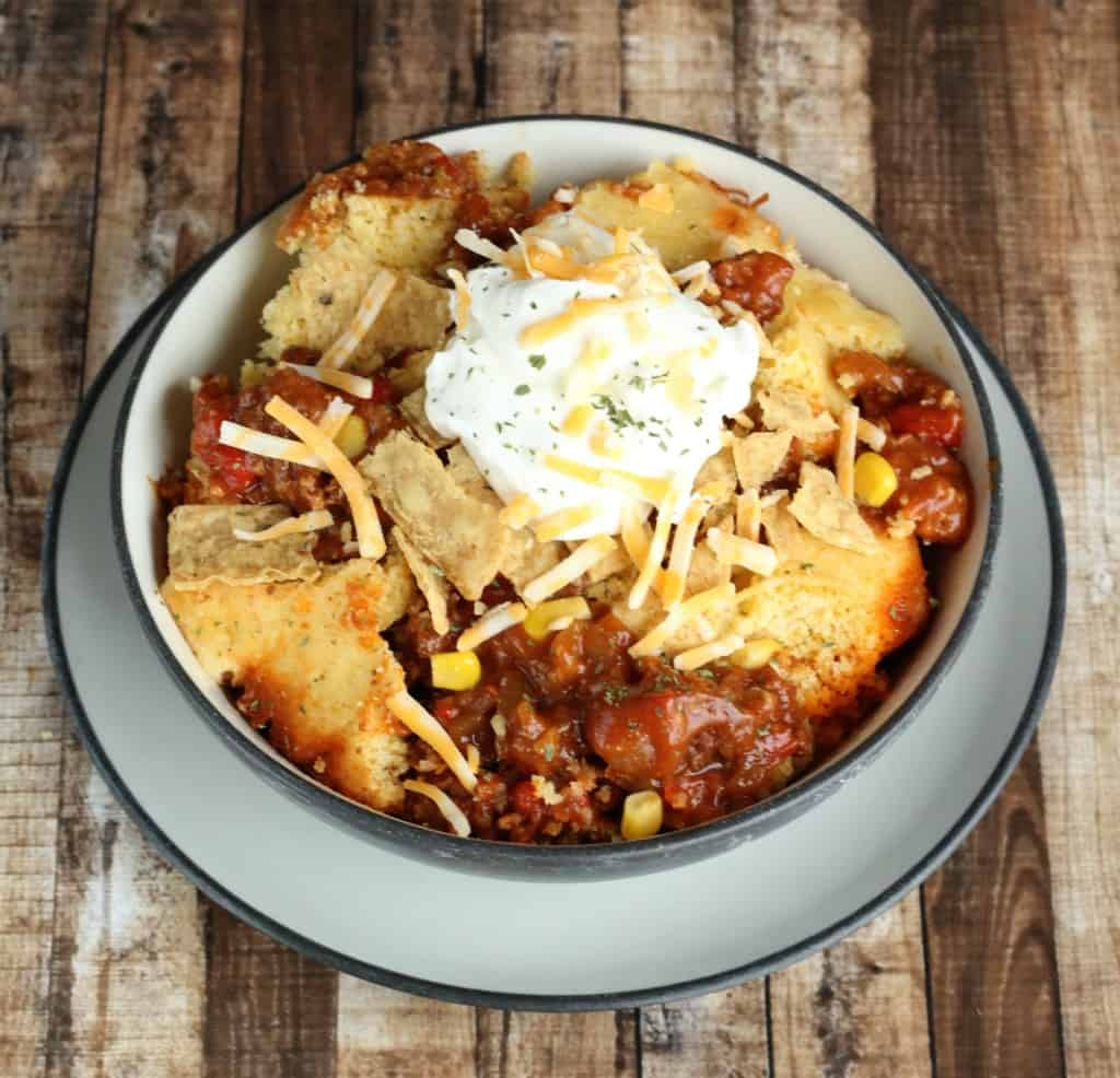 cornbread-topped chili