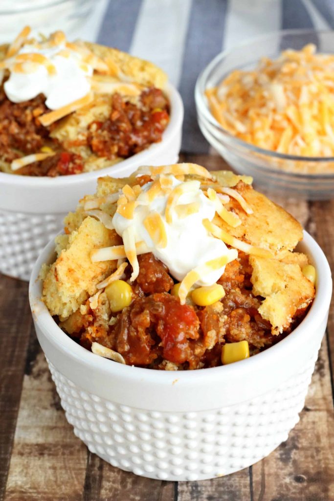 cornbread-topped chili