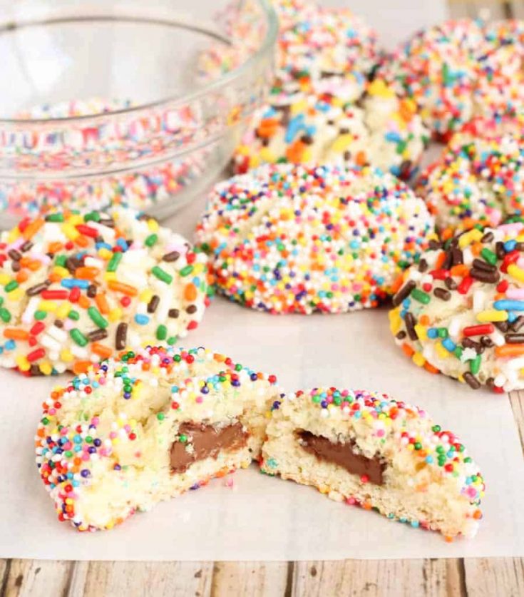 Nutella Cake Mix Cookies
