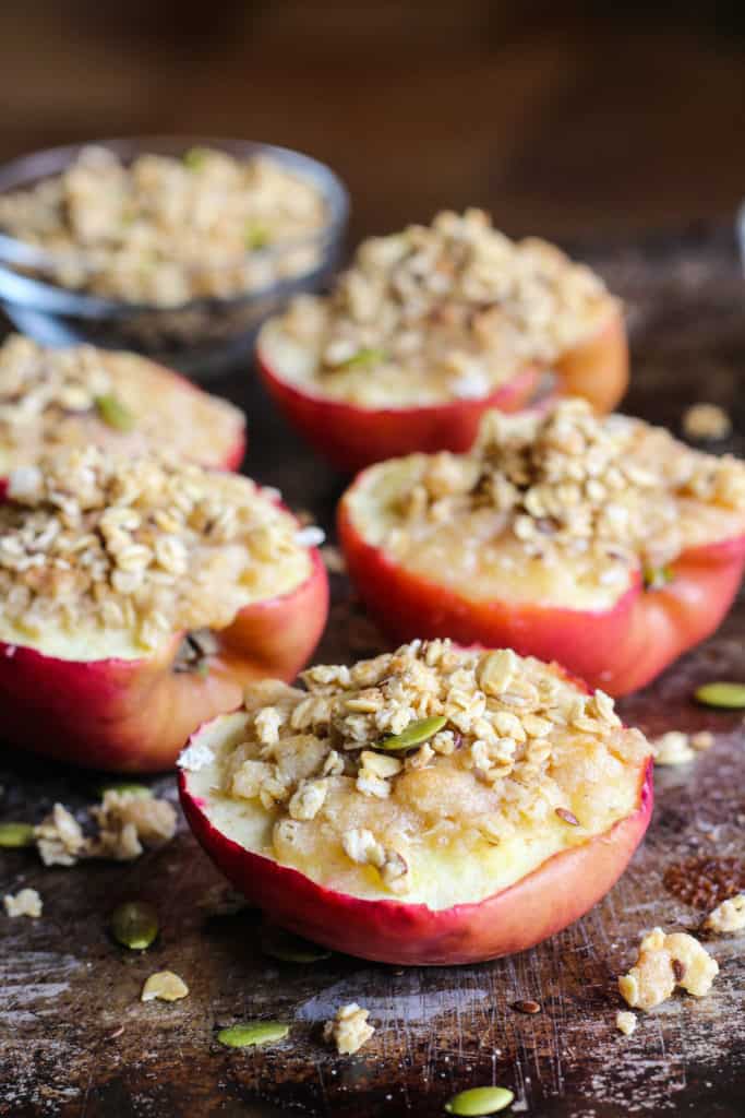 baked apples with granola