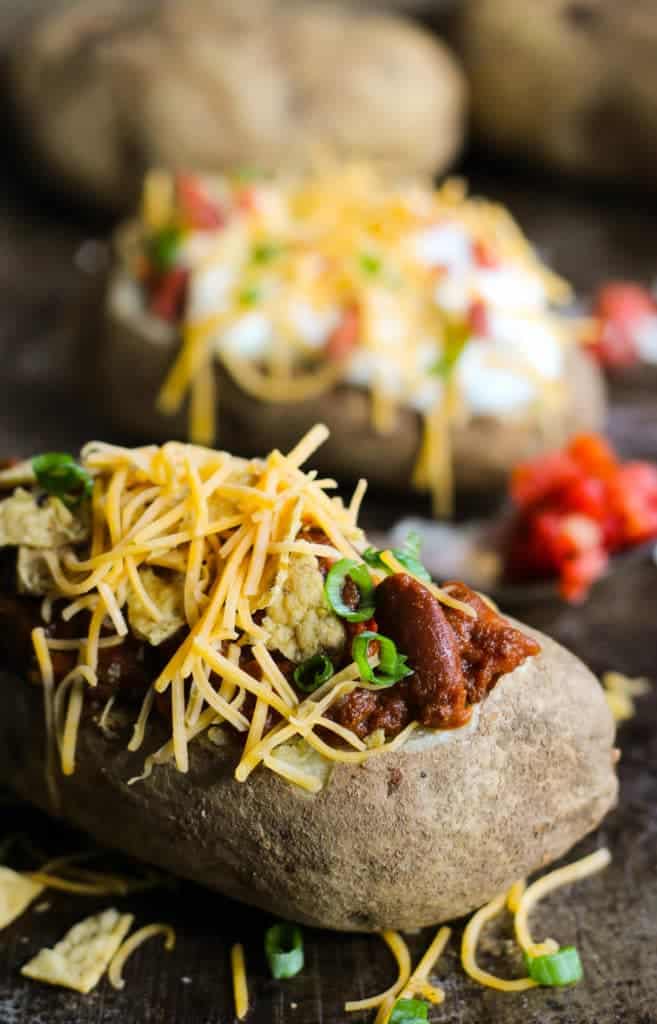 loaded baked potato bar