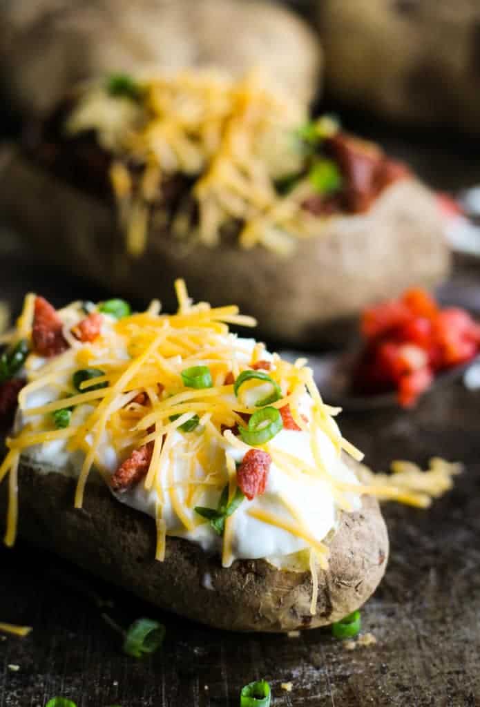 loaded baked potato bar