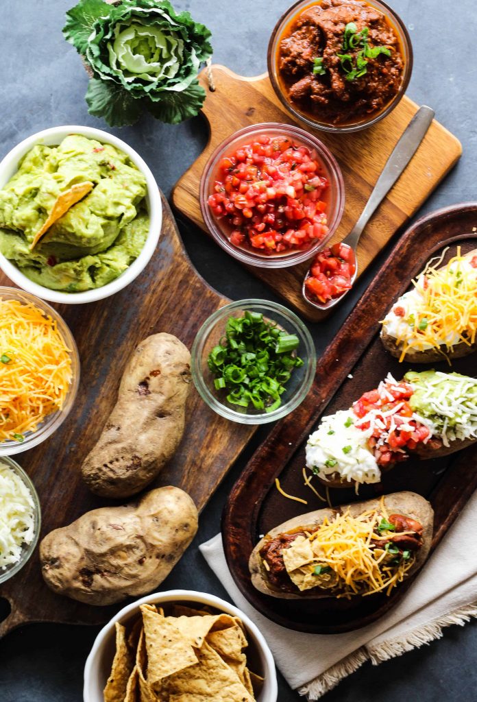 loaded baked potato bar