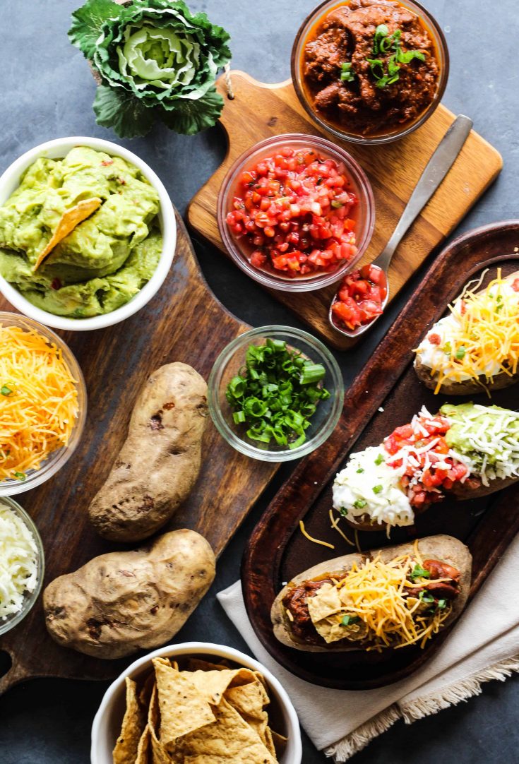 Ultimate Guide to an Easy Baked Potato Bar (with TONS of Toppings