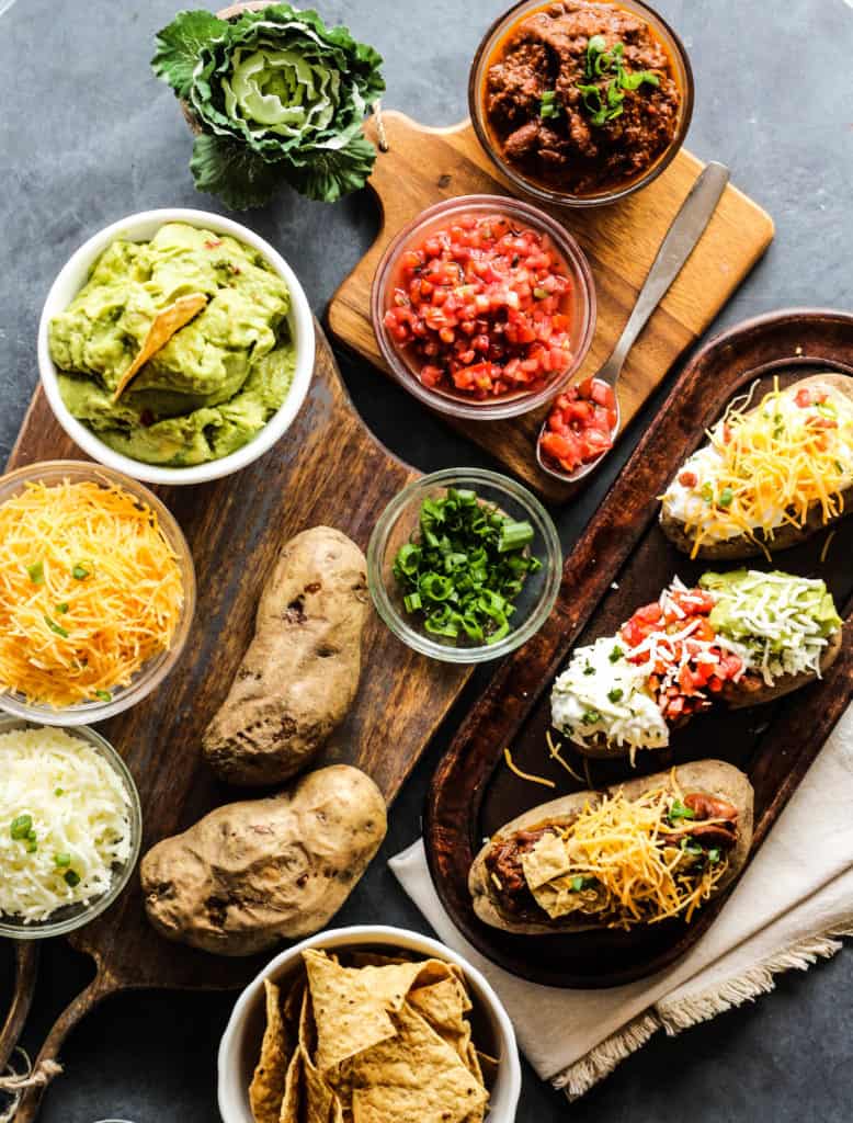 loaded baked potato bar