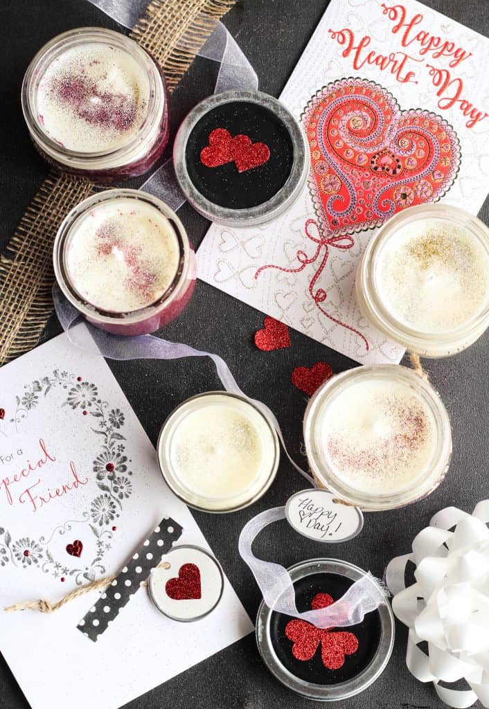 easy diy glitter candles