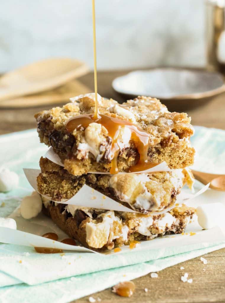 Salted Caramel S'mores Bars