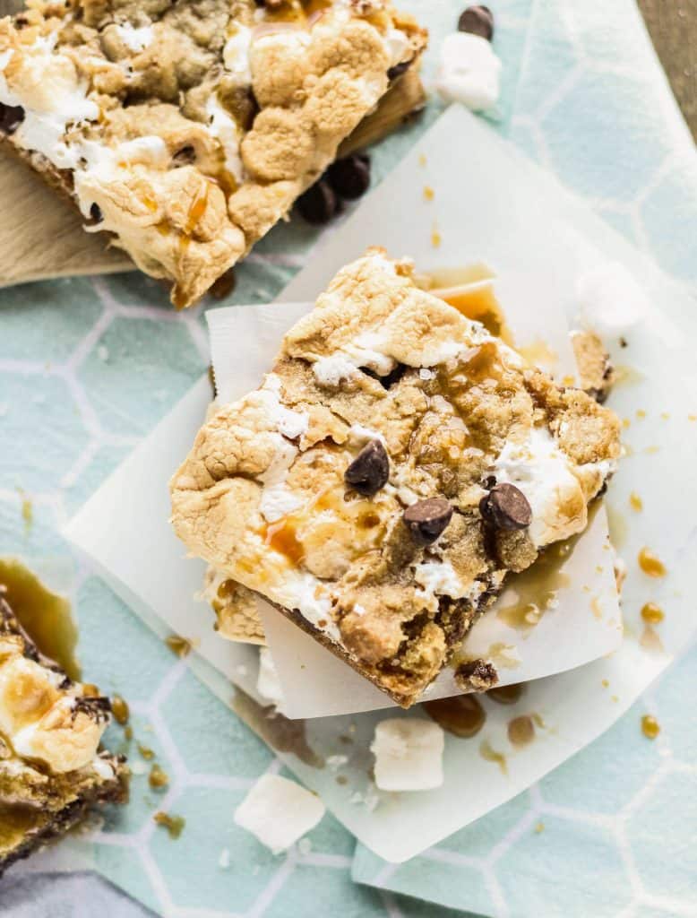 Salted Caramel S'mores Bars