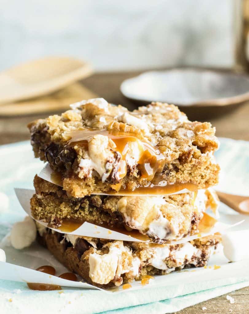 Salted Caramel S'mores Bars