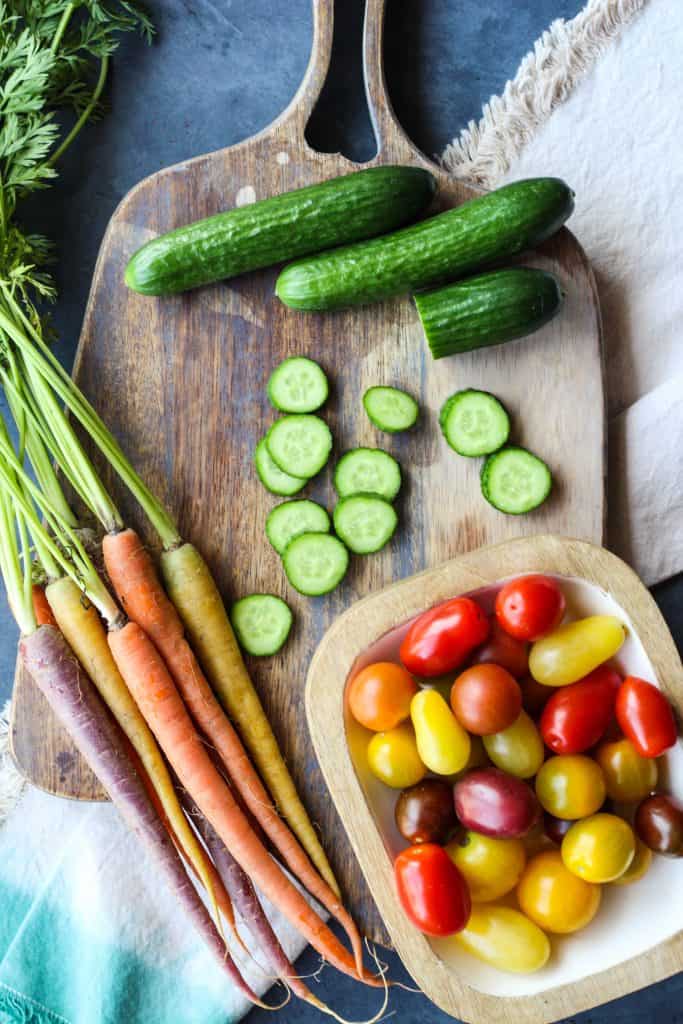 snack board ideas vegetables