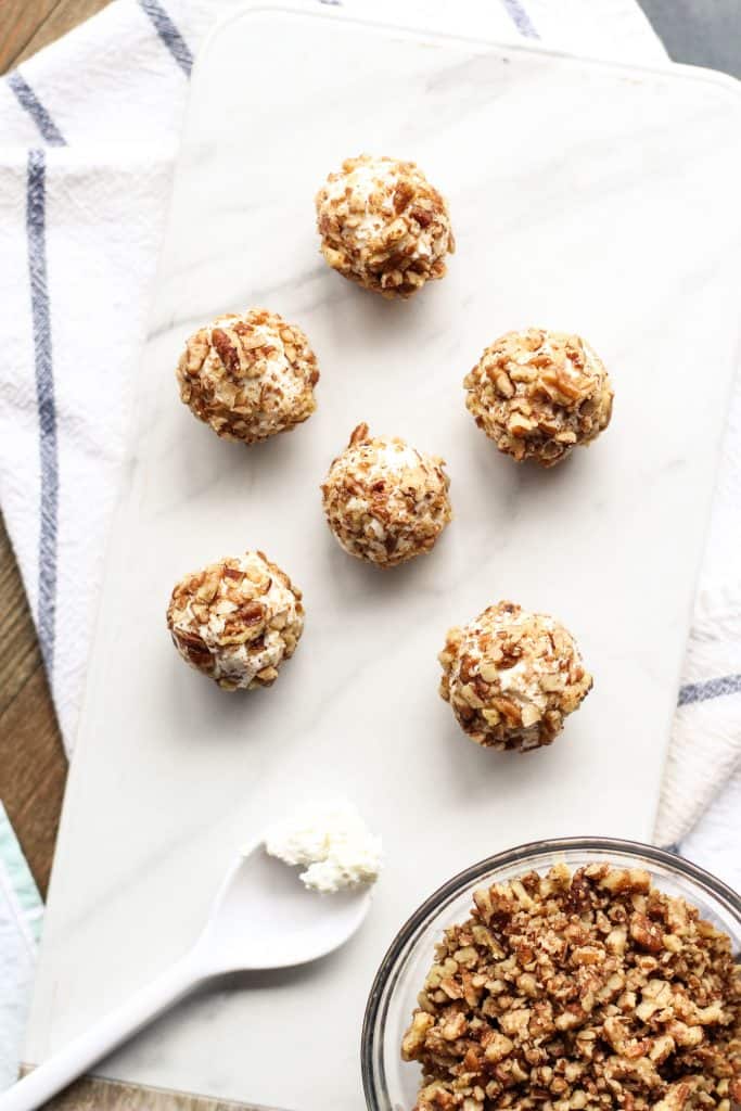 Pecan-Crusted Goat Cheese + Apple appetizer