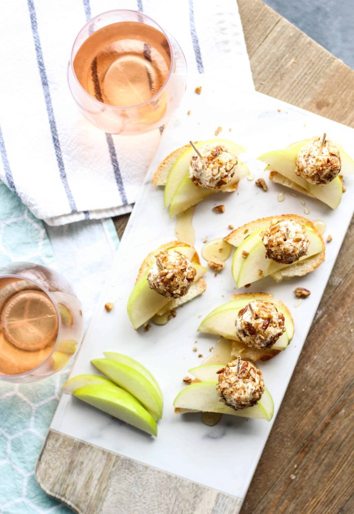 Pecan-Crusted Goat Cheese + Apple appetizer