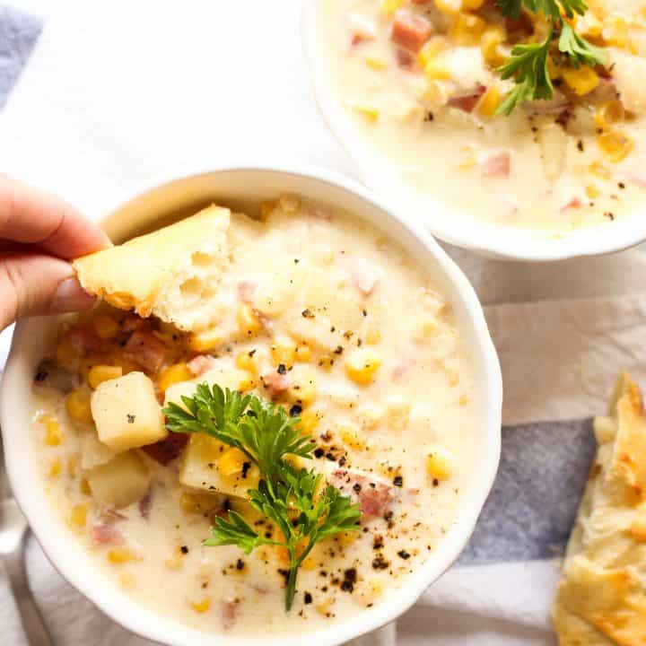 Ham and Corn Chowder - Delicious Made Easy