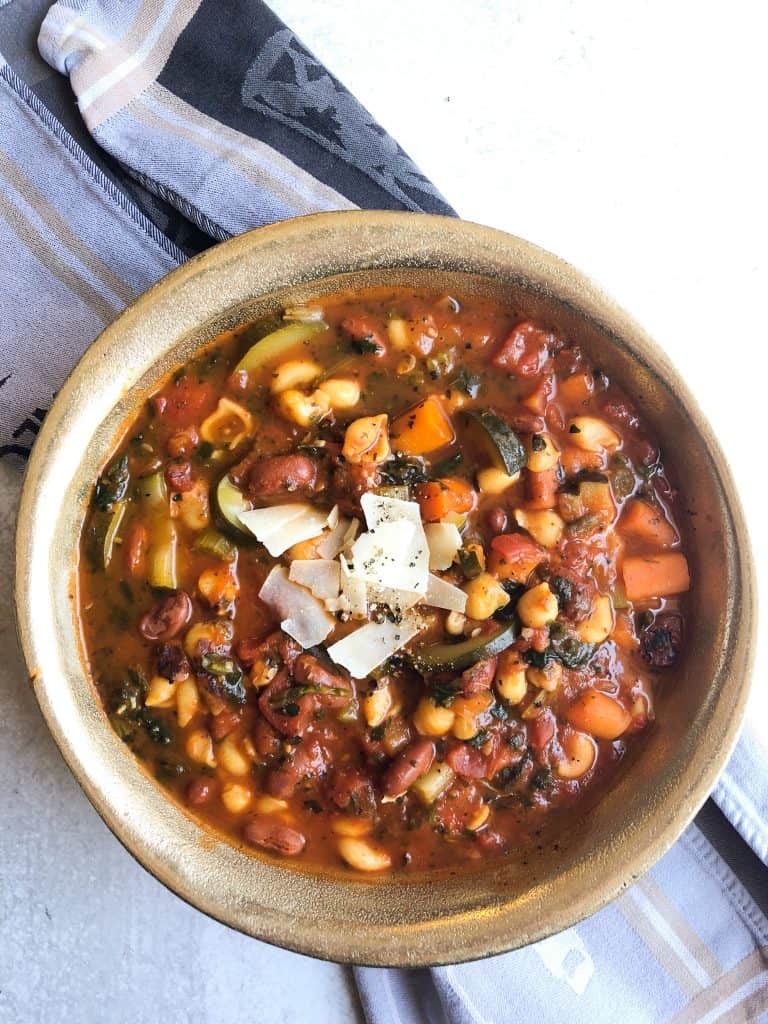 bowl of minestrone soup