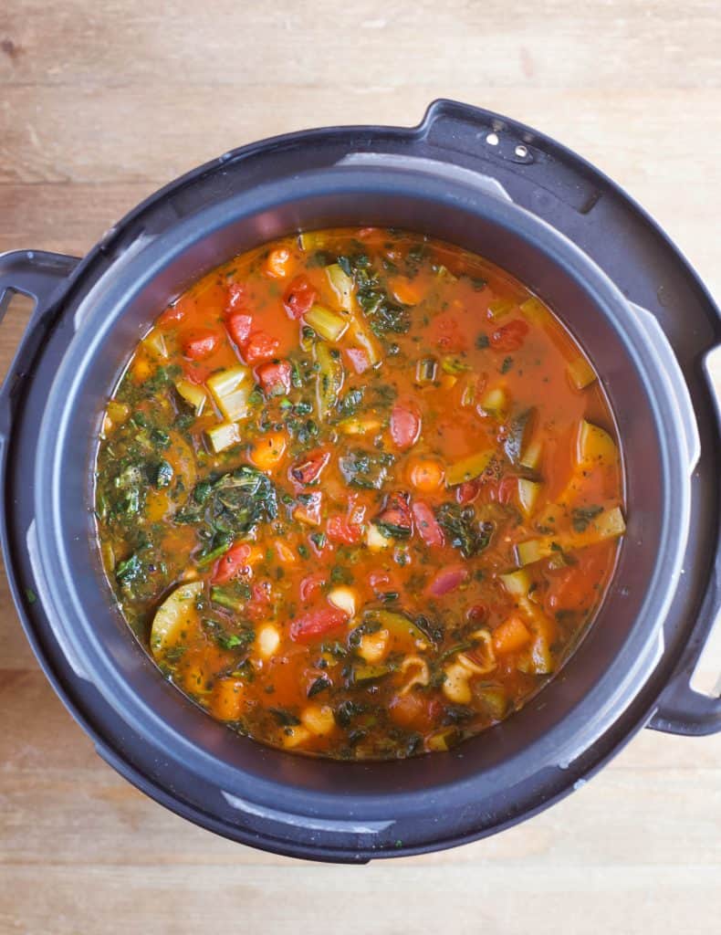 minestrone soup in the instant pot