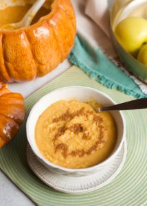 bowl of fall favorite sweet potato and apple soup